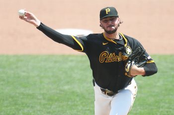 Aug 24, 2025; Pittsburgh, Pennsylvania, USA;  Pittsburgh Pirates starting pitcher Paul Skenes (30) pitches against the Colorado Rockies during the sixth inning at PNC Park. Mandatory Credit: Charles LeClaire-Imagn Images