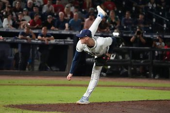 Sep 21, 2025; Tampa, Florida, USA; Tampa Bay Rays relief pitcher Pete Fairbanks (29) throws a pitch against the Boston Red Sox during the ninth inning at George M. Steinbrenner Field. Mandatory Credit: Dave Nelson-Imagn Images